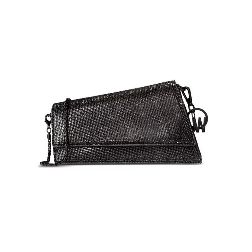 JASON WU Arin crystal asymmetric small shoulder bag -BLACK